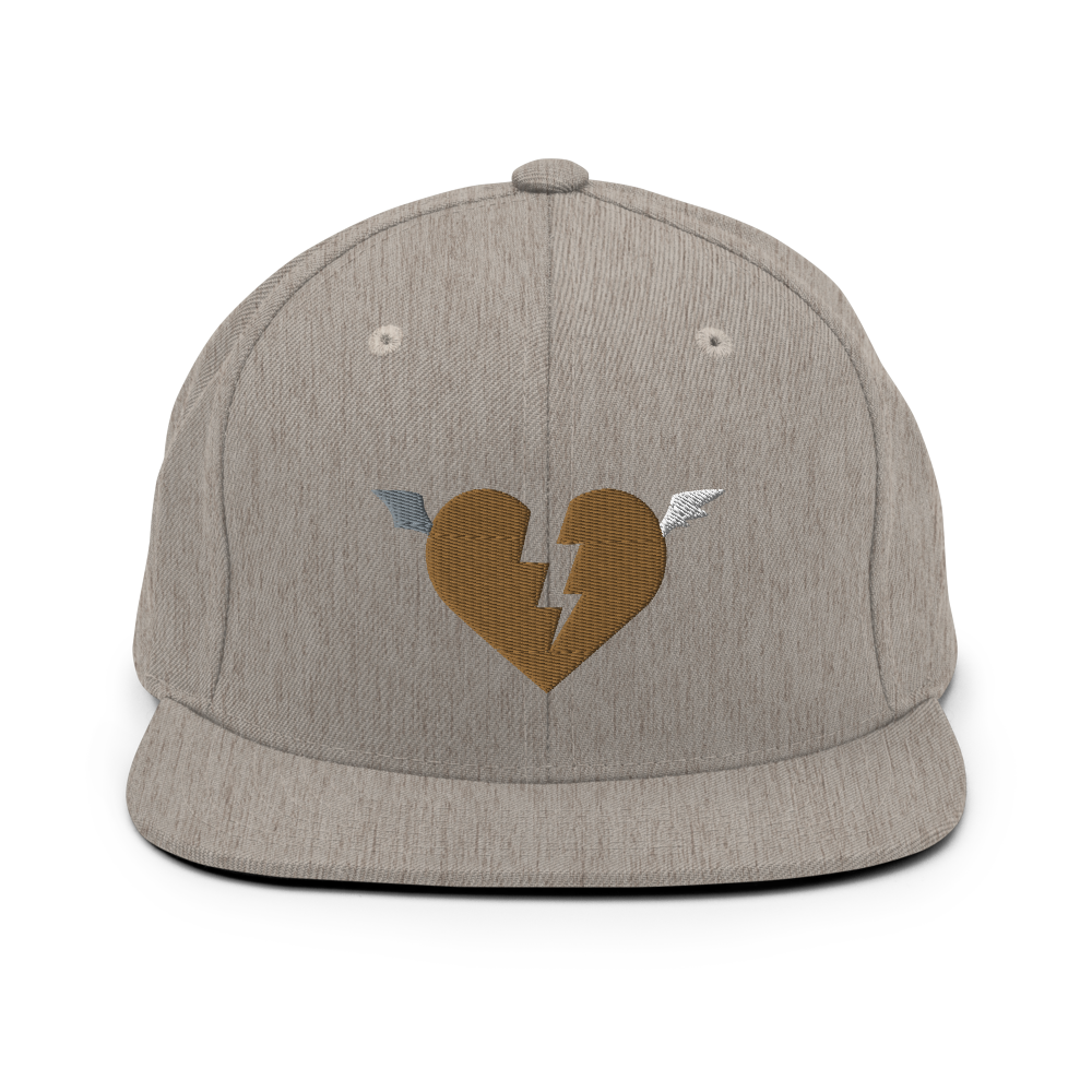 Golden Heart Snapback Hat