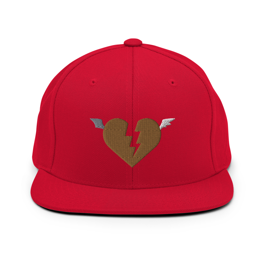 Golden Heart Snapback Hat