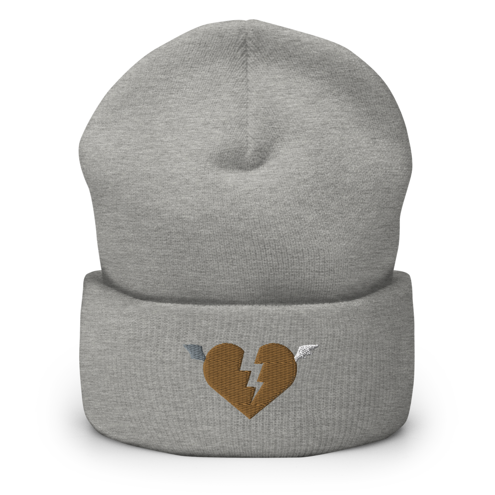 Golden Heart Cuffed Beanie
