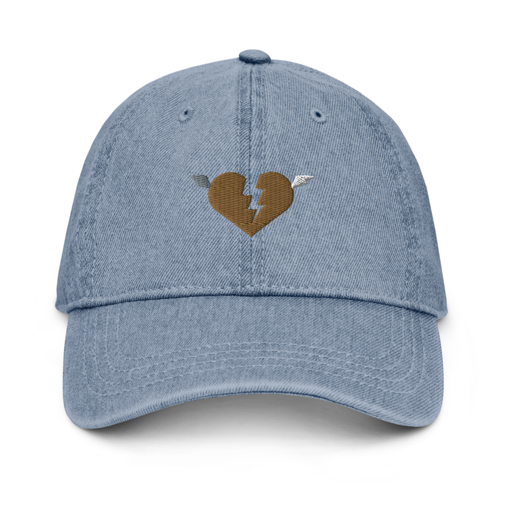 Golden Heart Denim Hat